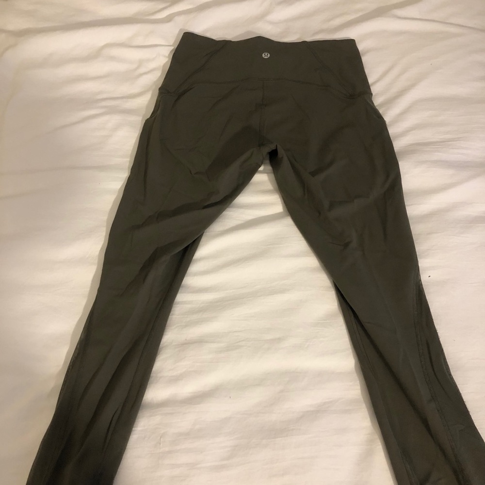 Lululemon army green yoga pants